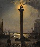 Friedrich Nerly Piazetta San Marco im Mondschein oil painting